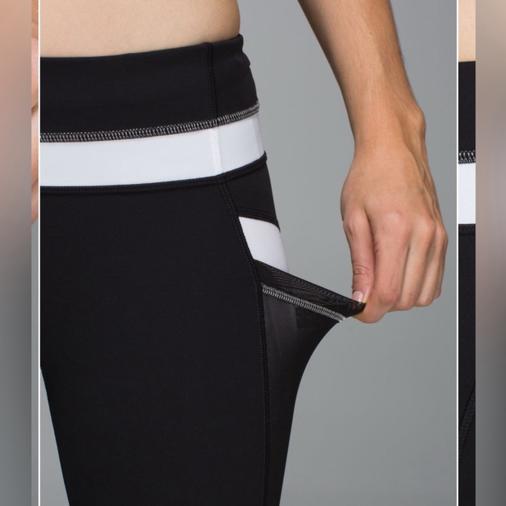 LULULEMON Run: Inspire Crop II *All Full-On Luxtreme
Black / White *RARE * - Picture 7 of 16